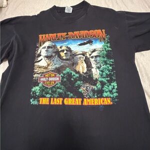 Vintage 90s Harley-Davidson Last Great American Mount Rushmore Tee Size XL
